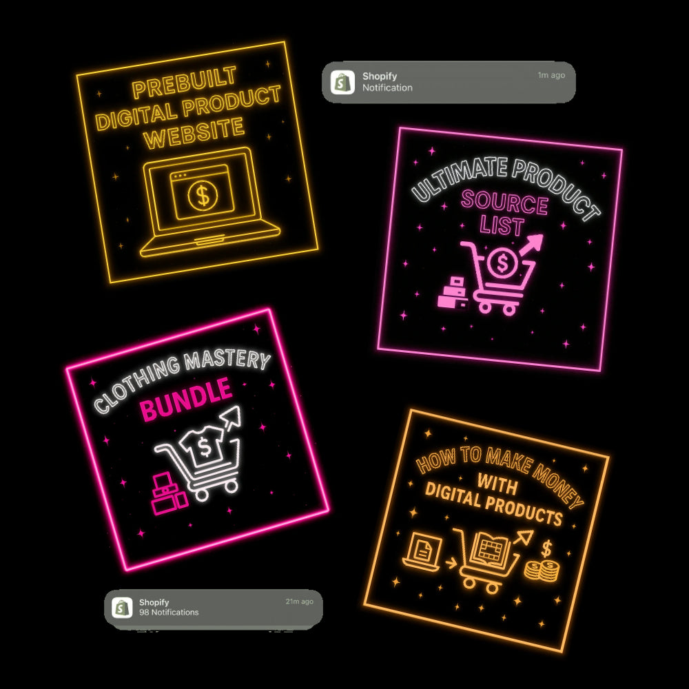 FULL Digital Product Shopify Bundle ( Website, Courses, Suppliers )